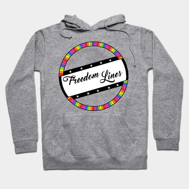 Freedom Lines- Rainbow Logo Hoodie by lantheman